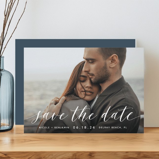 Reserva La Fecha Calligrafía sin tiempo | Foto horizontal (Subido por el creador)