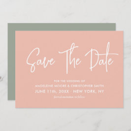 Reserva La Fecha Calligrafía verde pastoral y sage exploración Códi