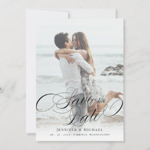 Reserva La Fecha Calligraphy Classic Elegant Wedding Save the Date