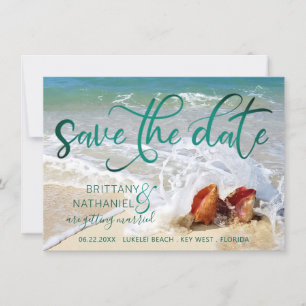 Reserva La Fecha Camaradas de bodas de destino de playa tropical co