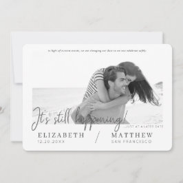 Reserva La Fecha Cambia la Fecha Moderno Chic Personalizado Foto Bo