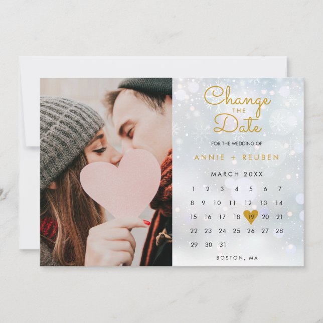 Reserva La Fecha Cambiar la fecha Calendario Nueva foto del plan (Anverso)