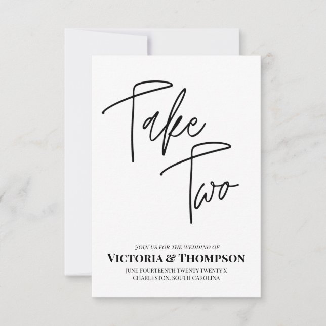 Reserva La Fecha Cambiar la fecha de dos bodas antiguas (Anverso)