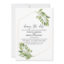 Cambio de fecha boda Vegetación y marco dorado