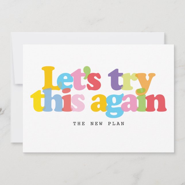 Reserva La Fecha Cambio de fecha de evento cancelado pospuesto (Anverso)