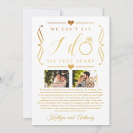 Reserva La Fecha Cambio de fecha de posposición de Boda de seis pie