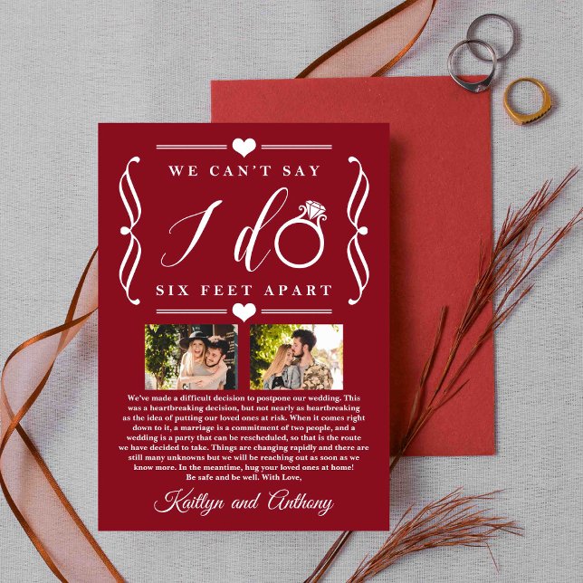 Reserva La Fecha Cambio de fecha de posposición de Boda de seis pie (Subido por el creador)