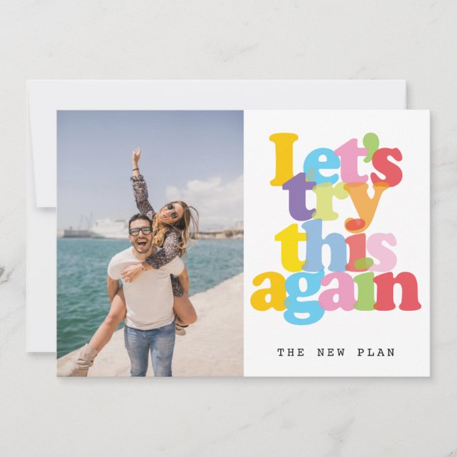 Reserva La Fecha Cambio de fecha del evento cancelado pospuesto Fot (Anverso)