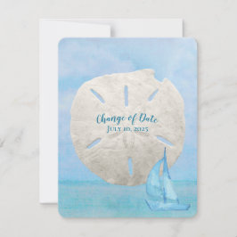 Reserva La Fecha Cambio de fecha, dólar de arena y velero