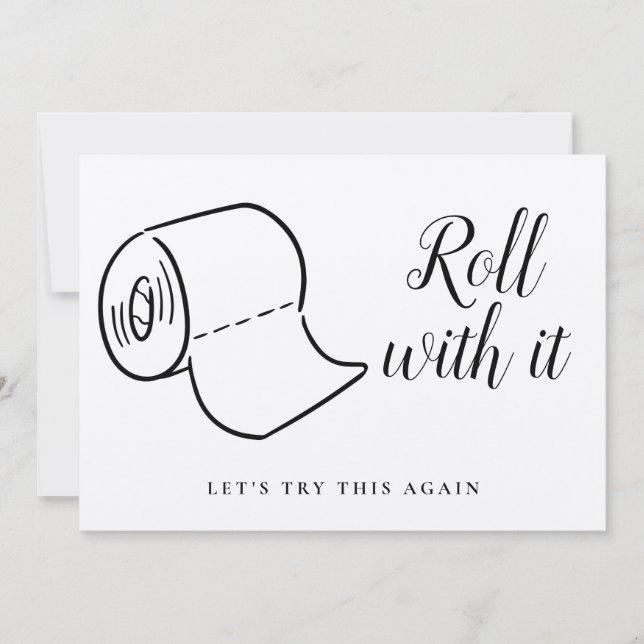 Reserva La Fecha Cambio de Fecha Pospuesta Cancelada Rústica (Anverso)