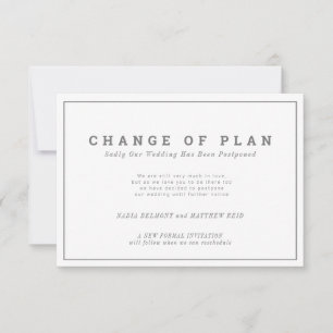 Reserva La Fecha Cambio de planes de evento de boda pospuesto