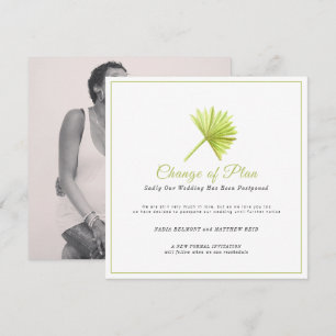 Reserva La Fecha Cambio de planes de evento de boda pospuesto hoja 