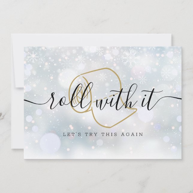 Reserva La Fecha Cambio de planes divertido Fecha nueva Actualizaci (Anverso)