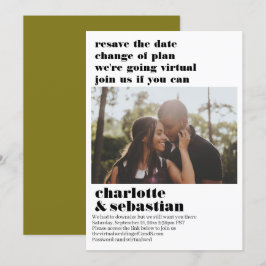 Reserva La Fecha Cambio del plan de boda virtual Guardar la foto de