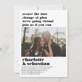 Reserva La Fecha Cambio del plan de boda virtual Guardar la foto de