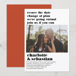 Reserva La Fecha Cambio del plan de boda virtual Guardar la foto de
