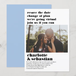 Reserva La Fecha Cambio del plan de boda virtual Guardar la foto de