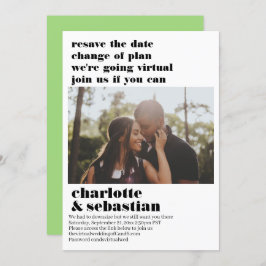 Reserva La Fecha Cambio del plan de boda virtual Guardar la foto de