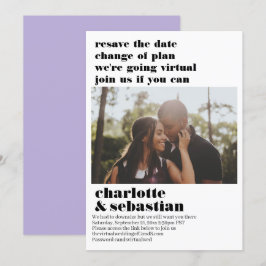 Reserva La Fecha Cambio del plan de boda virtual Guardar la foto de