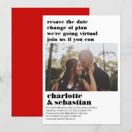Reserva La Fecha Cambio del plan de boda virtual Guardar la foto de