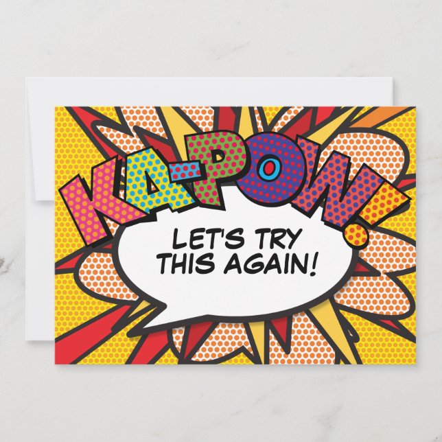 Reserva La Fecha Cambio pospuesto de libro de historietas de citas  (Anverso)