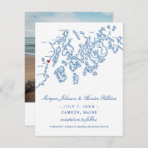 Camden Maine Photo Save the Date - Penobscot Bay