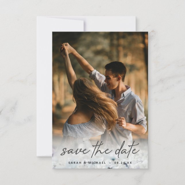 Reserva La Fecha Canción Meadow desvanece flores silvestres con imá (Anverso)