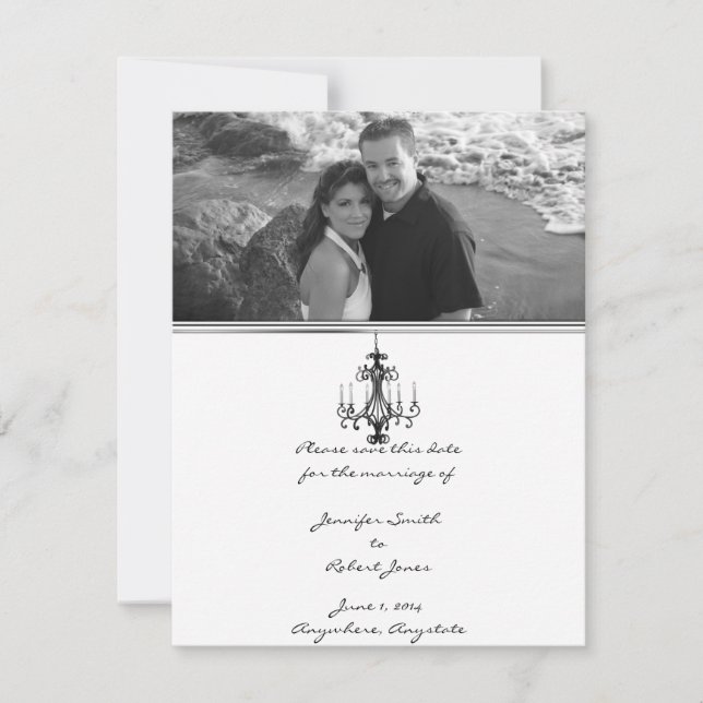 Reserva La Fecha Candelero de glamour de Hollywood salva la fecha (Anverso)