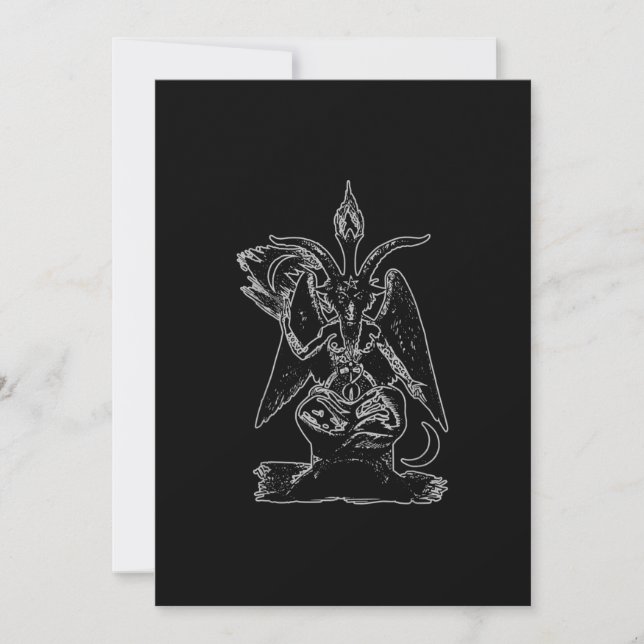 Reserva La Fecha Caperos de Baphomet Satan Black Magic Lucifer Occu (Anverso)