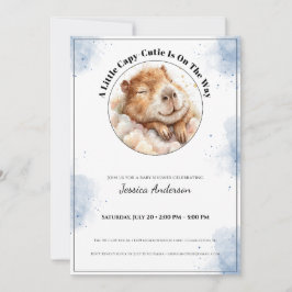 Reserva La Fecha Capybara Baby Shower Invitation • A Little Cutie