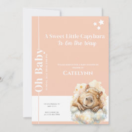 Reserva La Fecha Capybara Baby Shower Invitation • Oh Baby