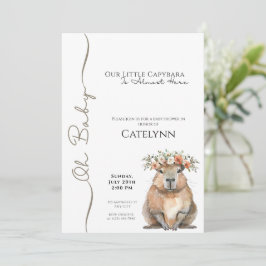 Reserva La Fecha Capybara Baby Shower Invitation • Oh Baby