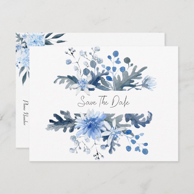 Reserva La Fecha Card (10,8 x 14 cm) - Save The Date (Anverso / Reverso)