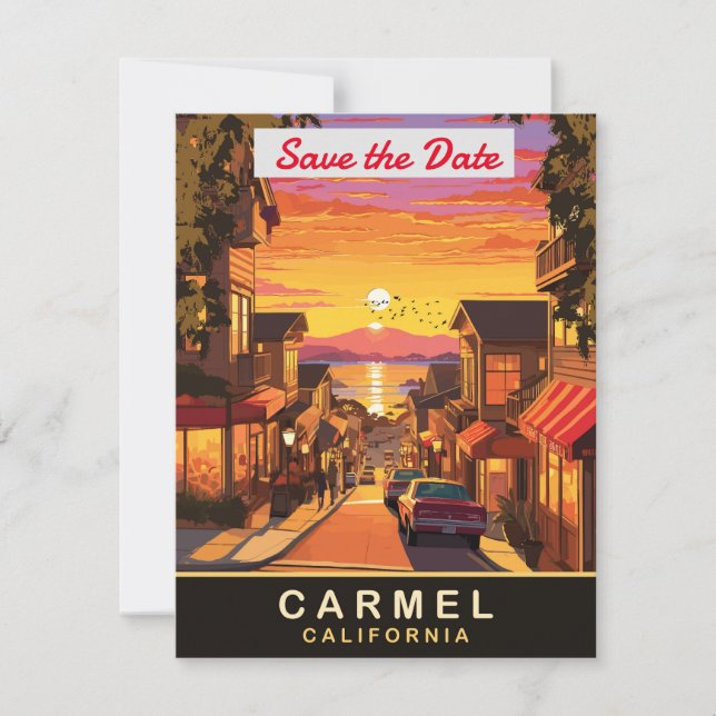 Reserva La Fecha Carmel por el mar, California, (Anverso)