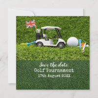 Carro de golf con bandera de Inglaterra Salven la 