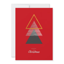 carta de navidades con árboles geométricos moderno