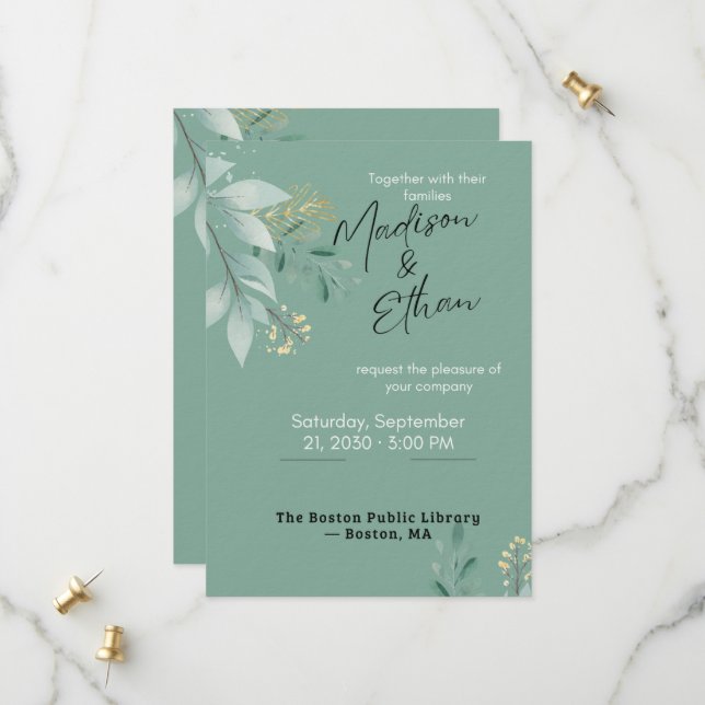 Reserva La Fecha Carte save the date simple (Anverso/Reverso In Situ)