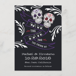 Reserva La Fecha Cartel de la Calavera de Azúcar de Filigree Guarda
