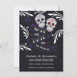 Reserva La Fecha Cartel de la Calavera de Azúcar de Filigree Guarda