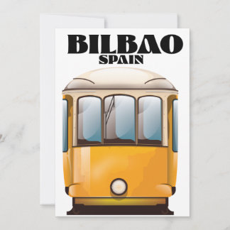 Reserva La Fecha Cartel de viaje en tranvía de Bilbao España