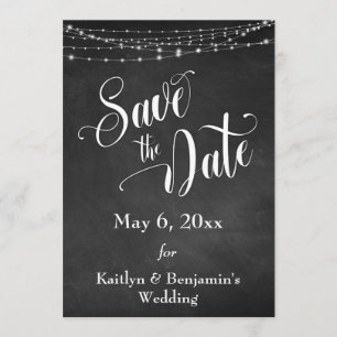 Reserva La Fecha Cartón, luz blanca y guión, guardar la fecha