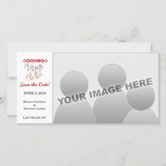 Reserva La Fecha Casado en Las Vegas Guardar la fecha (Anverso)