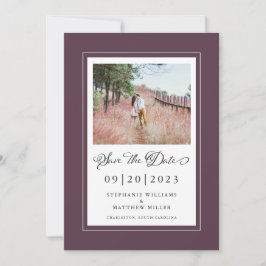 Reserva La Fecha Cassis Purple Borders Foto Save the Date Boda