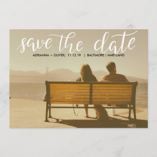 Reserva La Fecha Casual Wedding Save The Date Script Photo