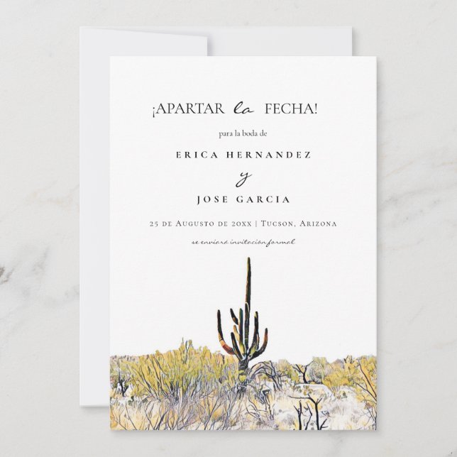 Reserva La Fecha Catarata del desierto de Sonoran: ¡Apartar la fech (Anverso)