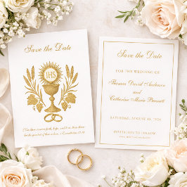Reserva La Fecha Catholic Wedding Elegant Save the Date