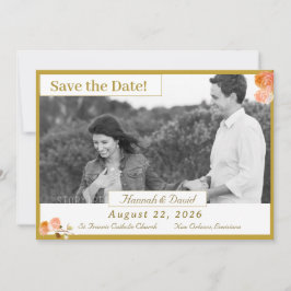 Reserva La Fecha Católica Terracota Rosa Flat Save the Date Card