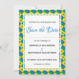 Reserva La Fecha Celebración de Boda de la Costumbre Patriótica de 