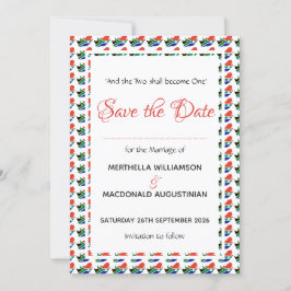 Reserva La Fecha CELEBRACIÓN DE BODAS Patriótica Personalizada en S