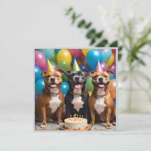 Reserva La Fecha Celebración de Staffy: Fiesta de cumpleaños con pa